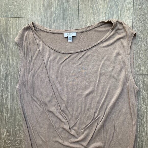 Jacob Jersey Women's Top Draped Neck Y2k 2000s 90s Taupe beige Size Medium - Picture 4 of 11